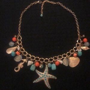 "Host Pick" Gold Beach Theme 22” Necklace